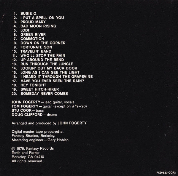 Creedence Clearwater Revival Featuring John Fogerty - Chronicle (The 20 Greatest Hits) (CD) - Discogs image 7