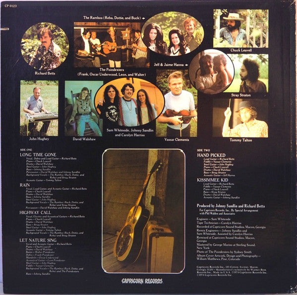 Dickey Betts - Highway Call (LP) - Discogs image 2