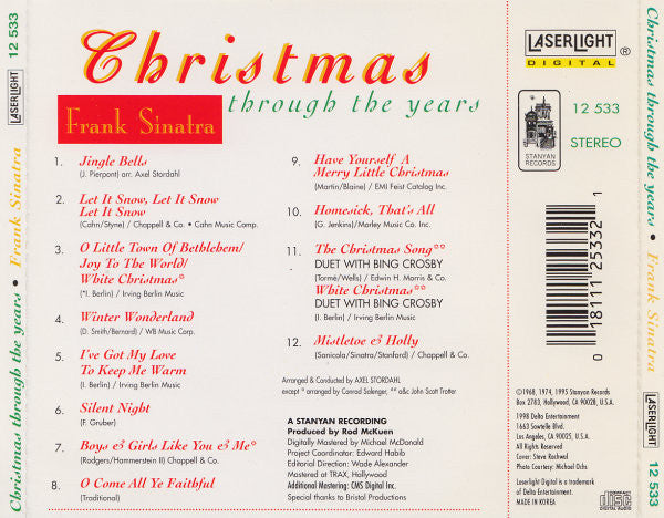 Frank Sinatra - Christmas Through The Years (CD) - Discogs image 2