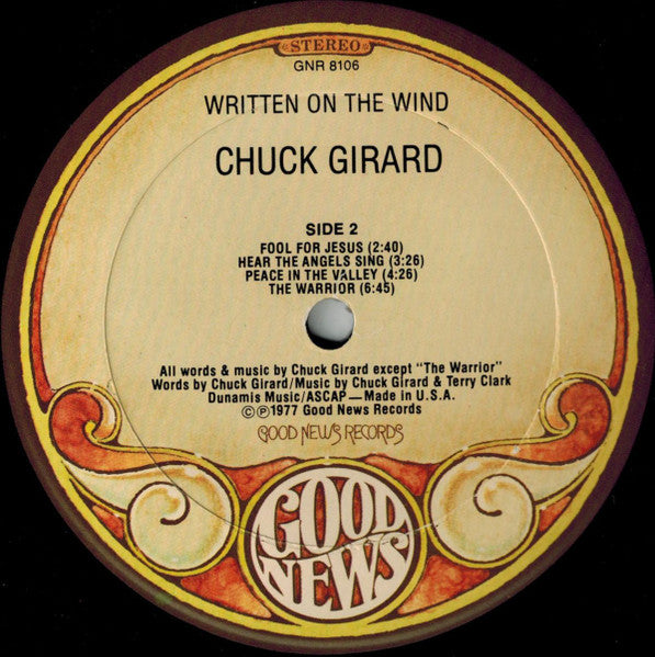Chuck Girard - Written On The Wind (LP) - Discogs image 4