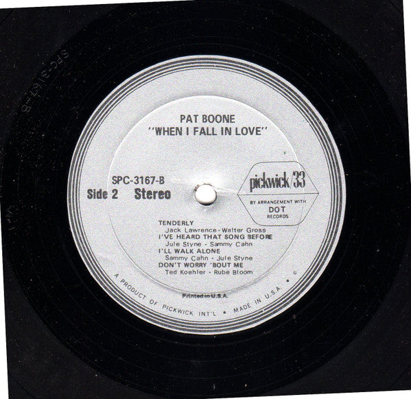 Pat Boone - When I Fall In Love (LP) - Discogs image 4
