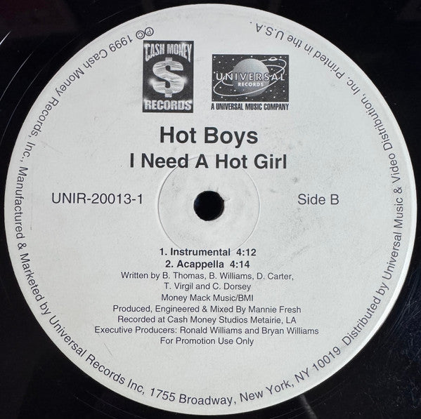 Hot Boys - I Need A Hot Girl (12") - Discogs image 2