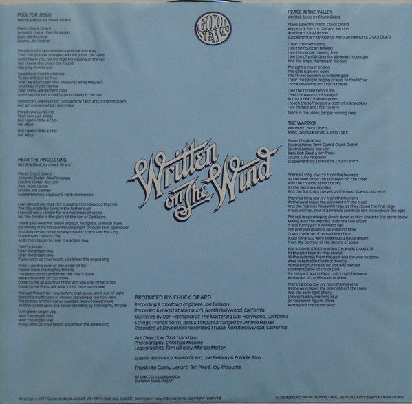 Chuck Girard - Written On The Wind (LP) - Discogs image 6