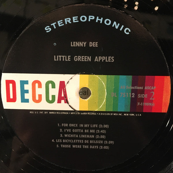 Lenny Dee (2) - Little Green Apples (LP) - Discogs image 4