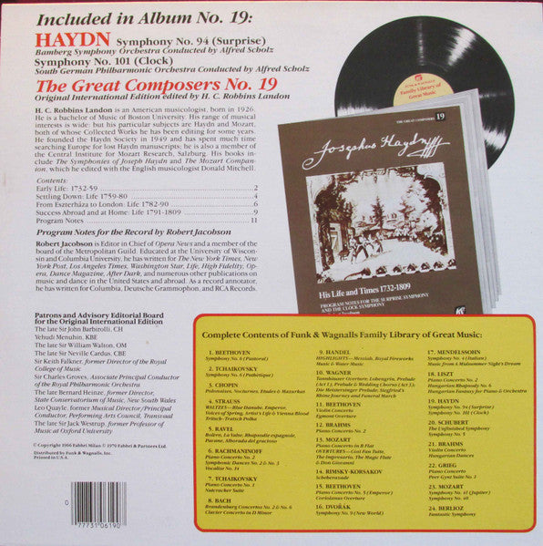 Joseph Haydn - Symphony No. 94 (Surprise), Symphony No. 101 (Clock) (LP) - Discogs image 2