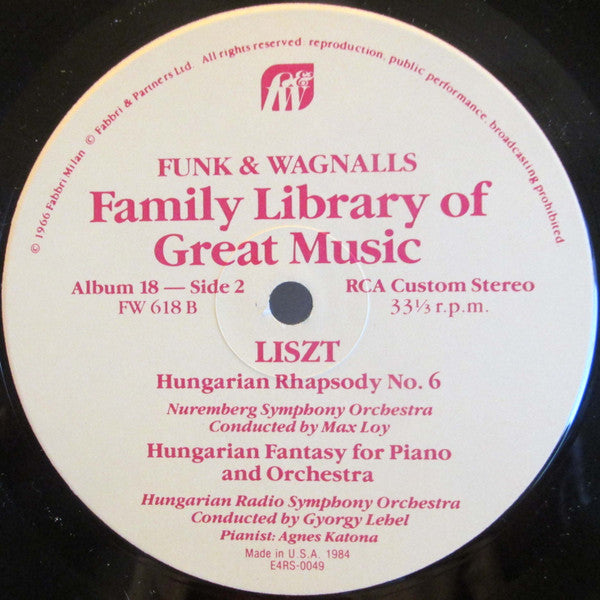 Franz Liszt - Piano Concerto No. 2, Hungarian Rhapsody No. 6, Hungarian Fantasy For Piano & Orchestra. (LP) - Discogs image 6