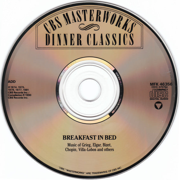 Various - Dinner Classics: Breakfast In Bed (CD) - Discogs image 3