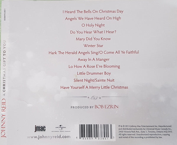 Johnny Reid - A Christmas Gift To You (CD) - Discogs image 7