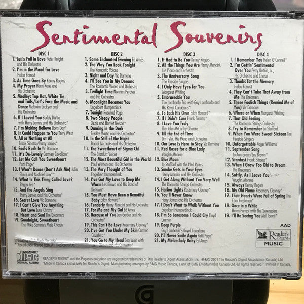 Various - Sentimental Souvenirs (4xCD) - Discogs image 2