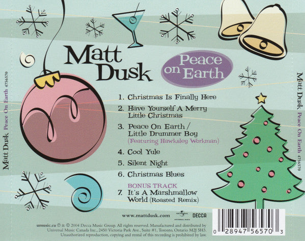 Matt Dusk - Peace On Earth (CD) - Discogs image 2