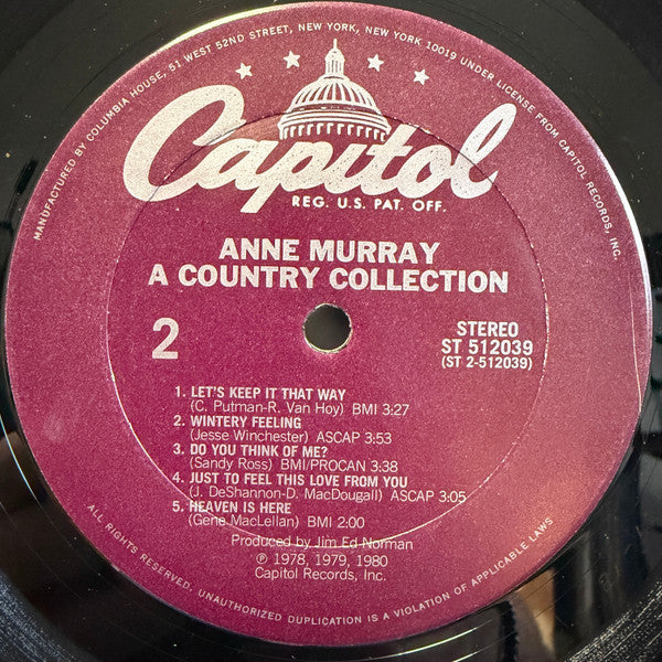 Anne Murray - A Country Collection (LP) - Discogs image 3
