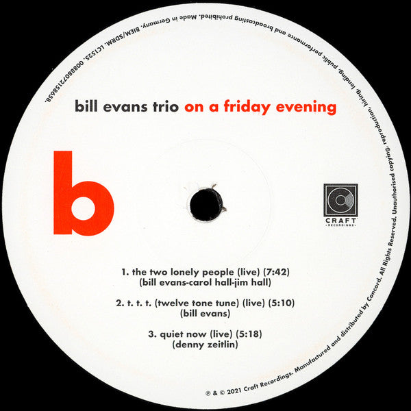 Bill Evans Trio, The - On A Friday Evening (2xLP) - Discogs image 6