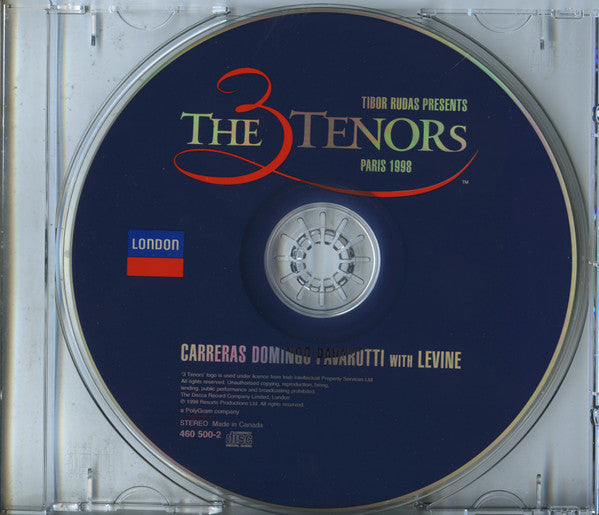 José Carreras, Placido Domingo, Luciano Pavarotti With James Levine (2) - The 3 Tenors In Paris (CD) - Discogs image 3
