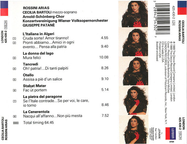 Gioacchino Rossini - Cecilia Bartoli, Wiener Volksopernorchester, Giuseppe Patanè - Rossini Arias (CD) - Discogs image 2