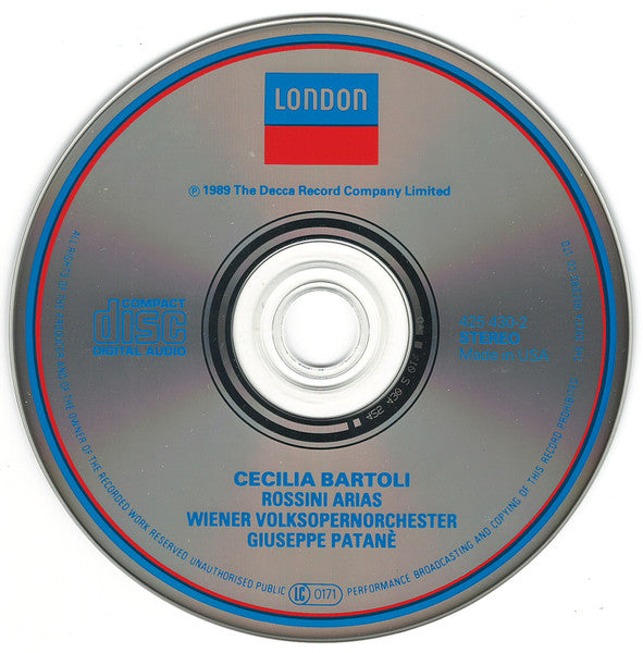 Gioacchino Rossini - Cecilia Bartoli, Wiener Volksopernorchester, Giuseppe Patanè - Rossini Arias (CD) - Discogs image 3