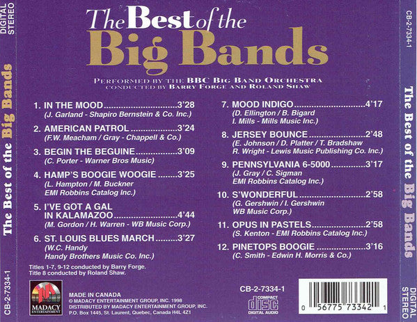 BBC Big Band Orchestra, The - Best Of The Big Bands (Disc 1) (CD) - Discogs image 3