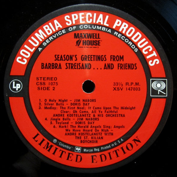 Various - Season's Greetings From Barbra Streisand...And Friends (LP) - Discogs image 5