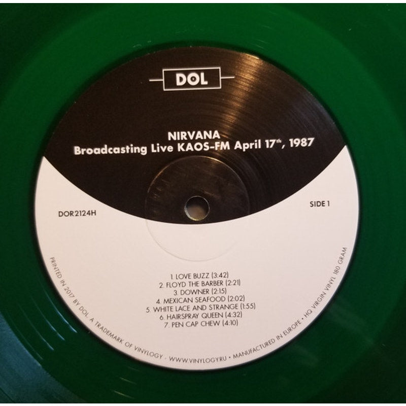 Nirvana – Broadcasting Live KAOS-FM April 17th, 1987 & SNL-TV 1992 (LP, Unofficial, 180g Green)