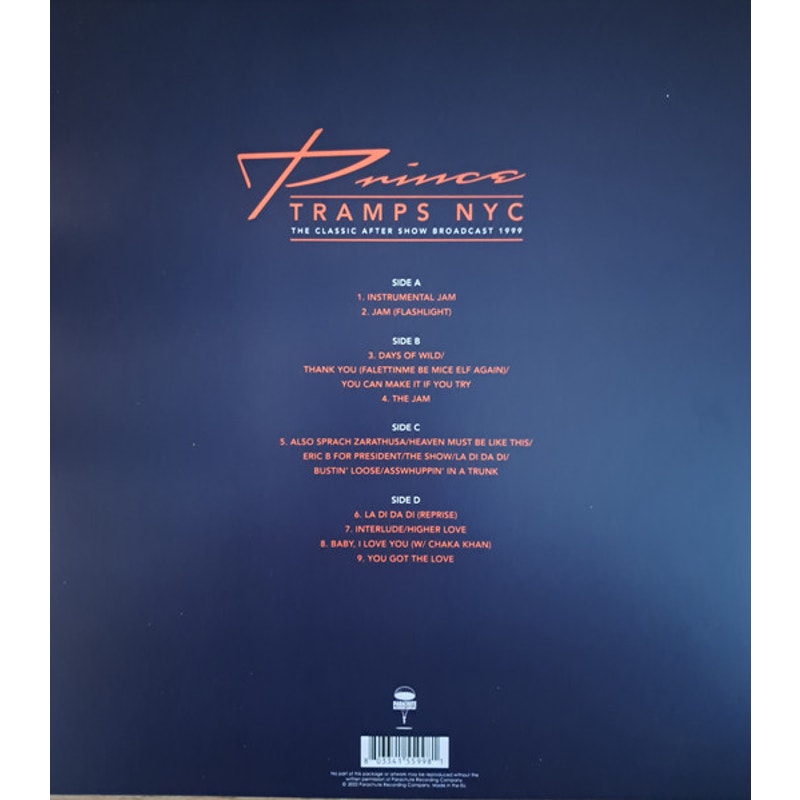 Prince – Prince Tramps NYC The Classic After Show Broadcast 1999 (2xLP, Unofficial)