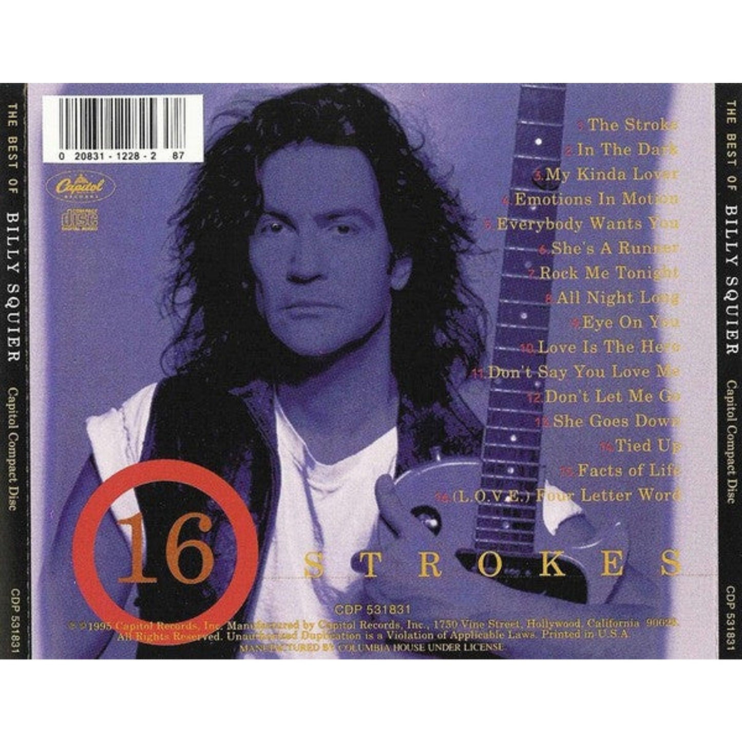 Billy Squier - 16 Strokes: The Best Of Billy Squier (CD, Comp, Club, RM, Son)