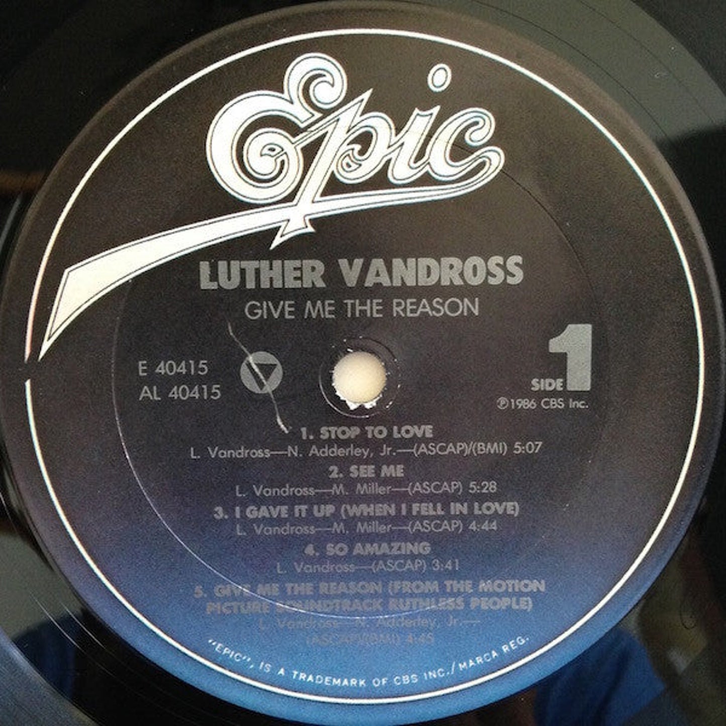 Luther Vandross - Give Me The Reason (LP, Album, Car)