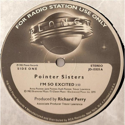 Pointer Sisters - I'm So Excited (12", S/Sided, Promo)