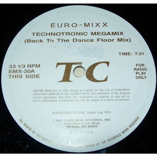 Technotronic, Stevie B – Technotronic Megamix / The Stevie B. Megamix (12”, Unofficial, Mixed)