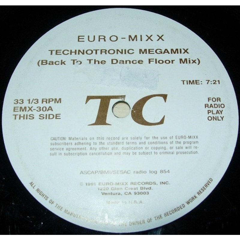 Technotronic, Stevie B – Technotronic Megamix / The Stevie B. Megamix (12”, Unofficial, Mixed)