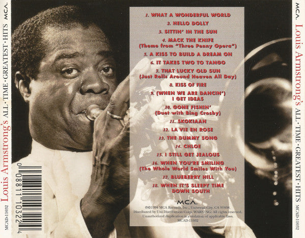 Louis Armstrong : Louis Armstrong's All Time Greatest Hits (CD, Comp, RM)