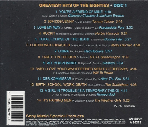 Various : Greatest Hits Of The Eighties (Volume 1) (CD, Comp)