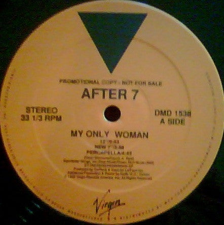 After 7 : My Only Woman (12", Promo)