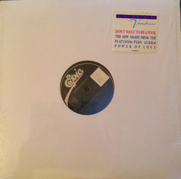 Luther Vandross : Don't Want To Be A Fool (12")