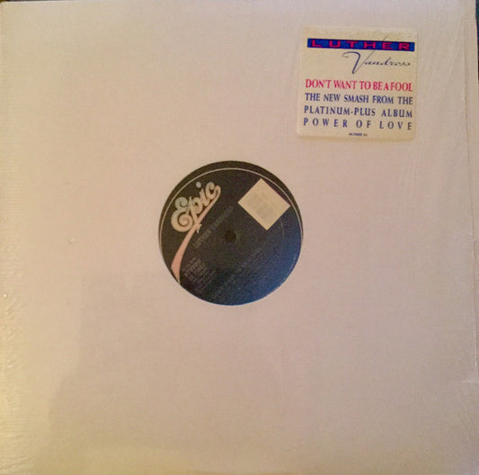 Luther Vandross : Don't Want To Be A Fool (12")