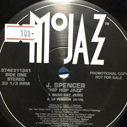J. Spencer : Hip Hop Jazz (12", Single, Promo)