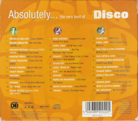 Various : Absolutely... The Very Best Of Disco (3xCD, Comp + Box)