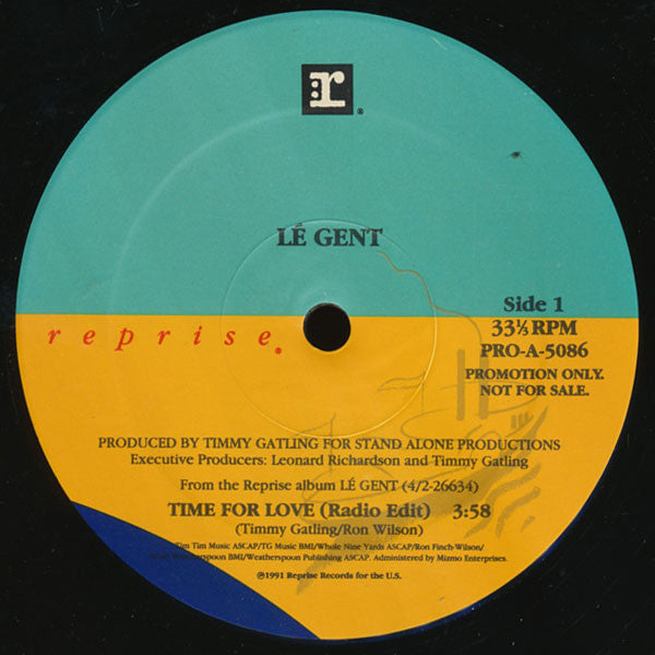 Lé Gent : Time For Love (12", Promo)