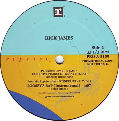 Rick James Featuring Roxanne Shanté : Loosey's Rap (12", Promo)