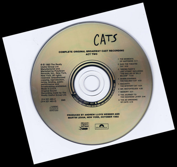 Andrew Lloyd Webber : Cats (Complete Original Broadway Cast Recording) (2xCD, Album)