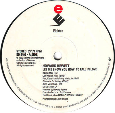 Howard Hewett : Let Me Show You How To Fall In Love (12", Promo)