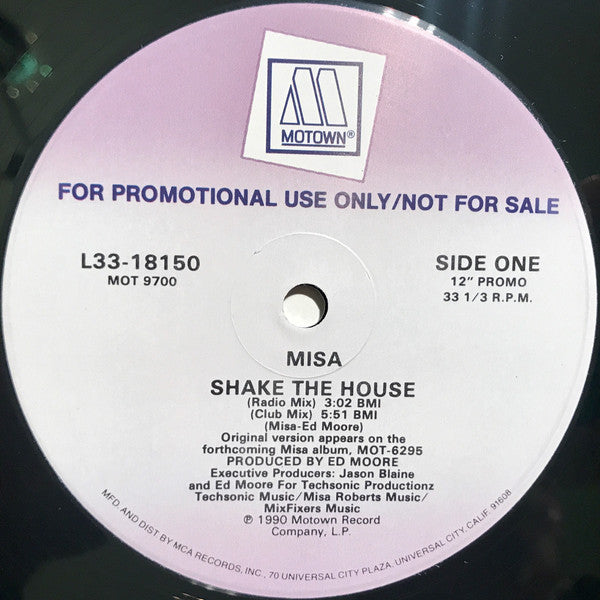 Misa : Shake The House (12", Single, Promo)