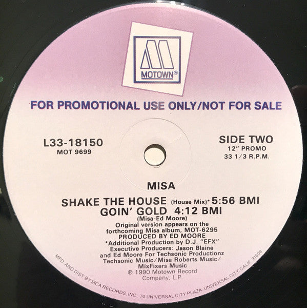 Misa : Shake The House (12", Single, Promo)