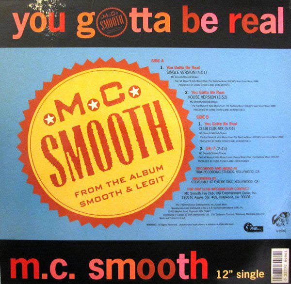 Smooth (4) : You Gotta Be Real (12", Single)