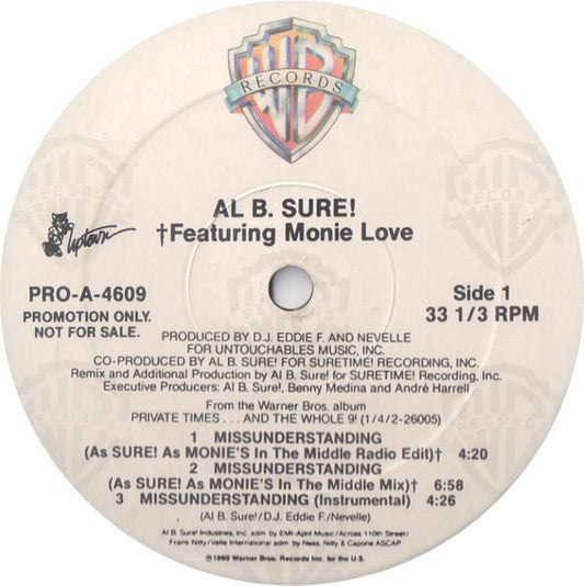 Al B. Sure! Featuring  Monie Love : Missunderstanding (12", Promo)