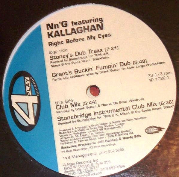 N'n'G Featuring Kallaghan : Right Before My Eyes (2x12")