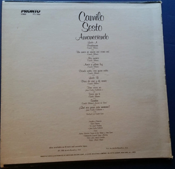 Camilo Sesto : Amaneciendo (LP, Album)