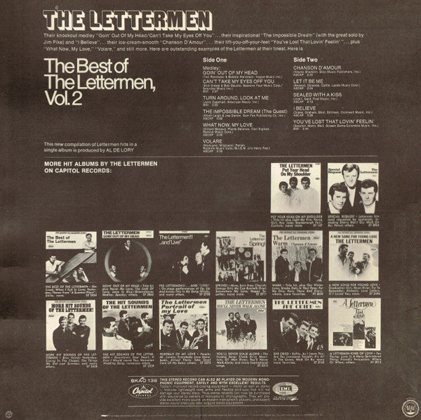 The Lettermen : The Best Of The Lettermen Vol. 2 (LP, Comp, Gat)