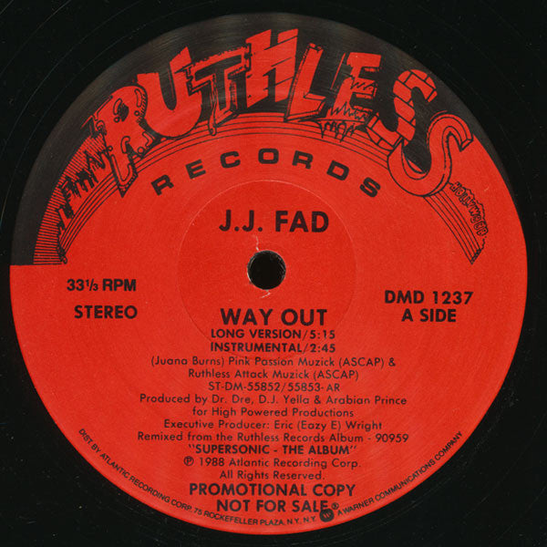 J.J. Fad : Way Out (12", Promo)