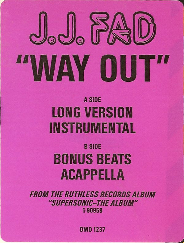 J.J. Fad : Way Out (12", Promo)