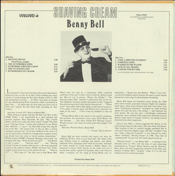 Benny Bell : Shaving Cream (LP, Comp)