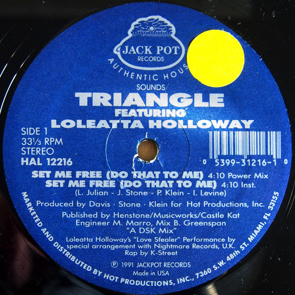 Triangle (6) Featuring Loleatta Holloway : Set Me Free (Do That To Me) (12")